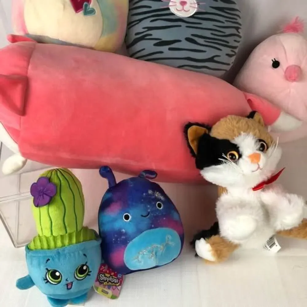 Lot of 7 Plush Squishmallow , TY and More
